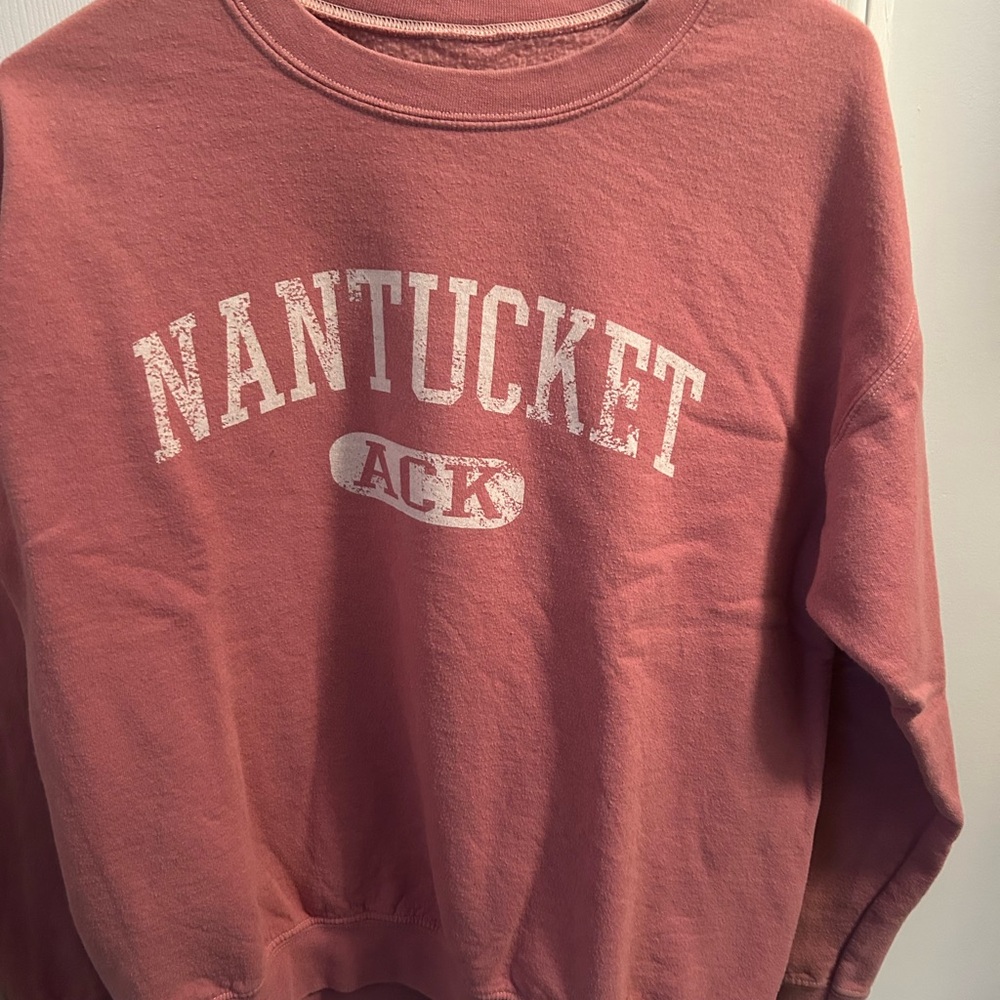 Nantucket Graphic Sweatshirt in Dusty Rose